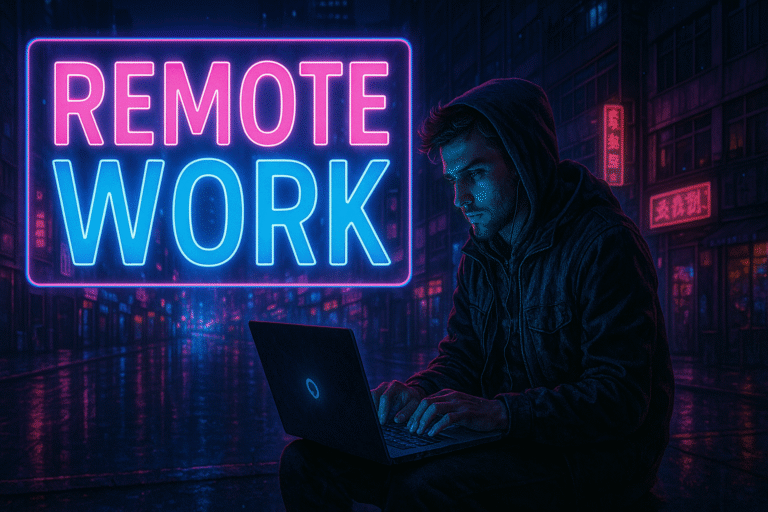 Remote Work im dunklen