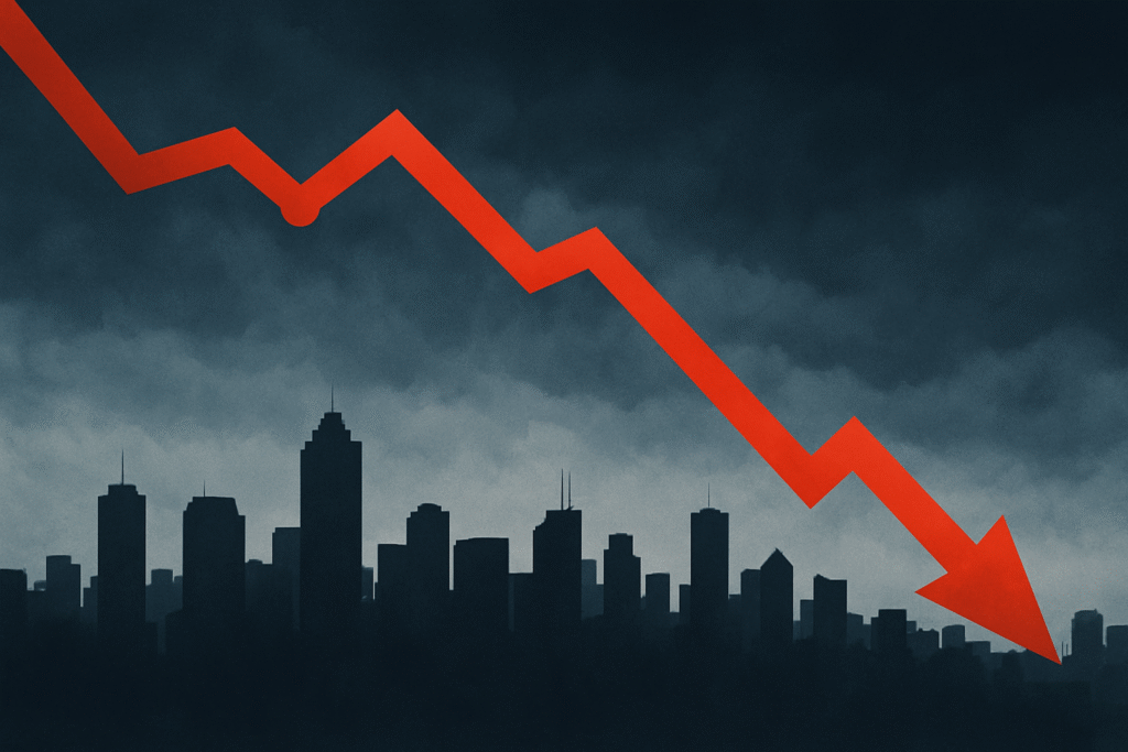 Rezession: Fiktives Bild zur Bedeutung von Rezession.