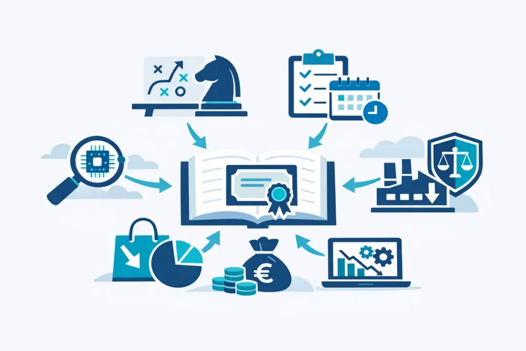 KI Manager Ausbildung Aufgaben: Analyse, Strategie, Projekte, Ethik, Schulung.