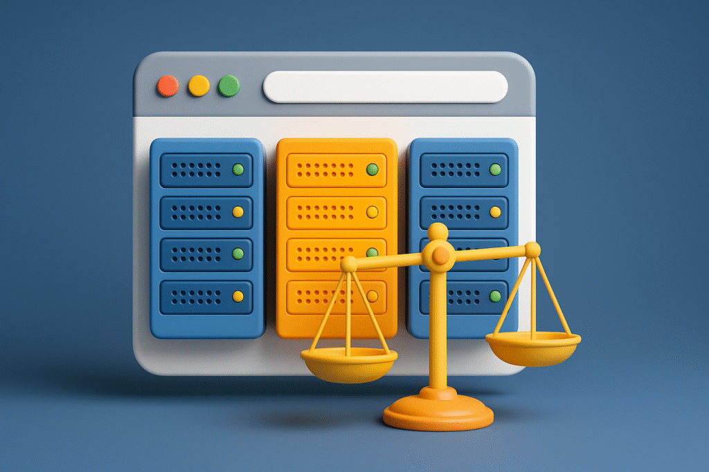 Webhosting Anbieter: Fiktives Bild zur Auswahl der kriteren eines Webhostinganbieters