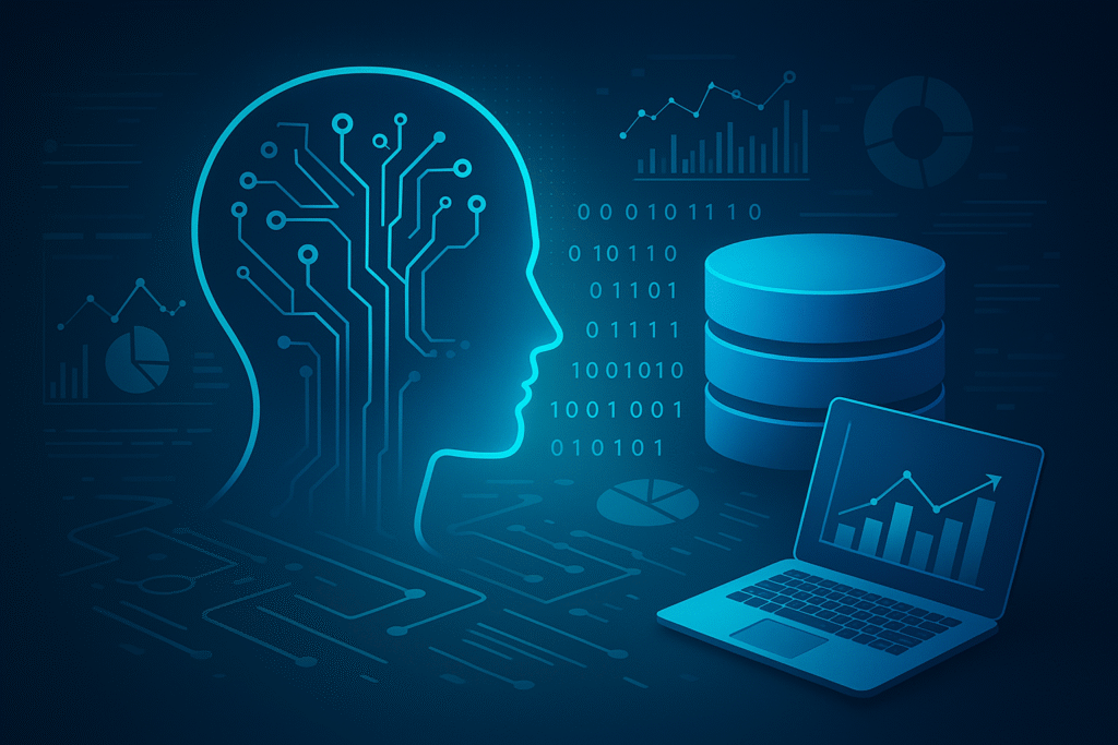 Datenprozesse: Fiktives Bild zu Künstlicher Intelligenz und Datenprozessen