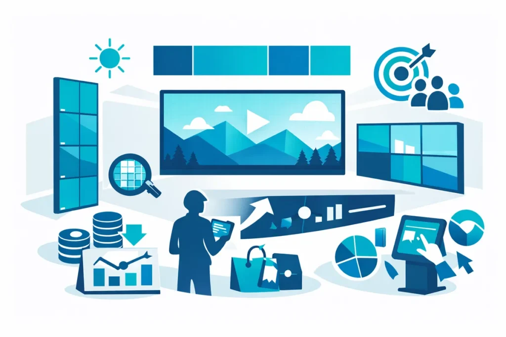 LED Messewand Vorteile: modulare Panels, Helligkeit, Pixelpitch, Datenanalyse.