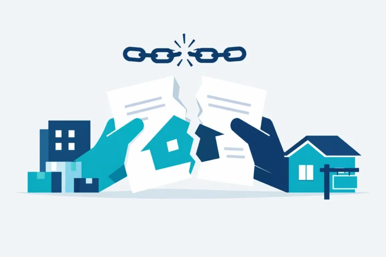 Mietvertrag kündigen symbolisiert durch zerrissenes Dokument