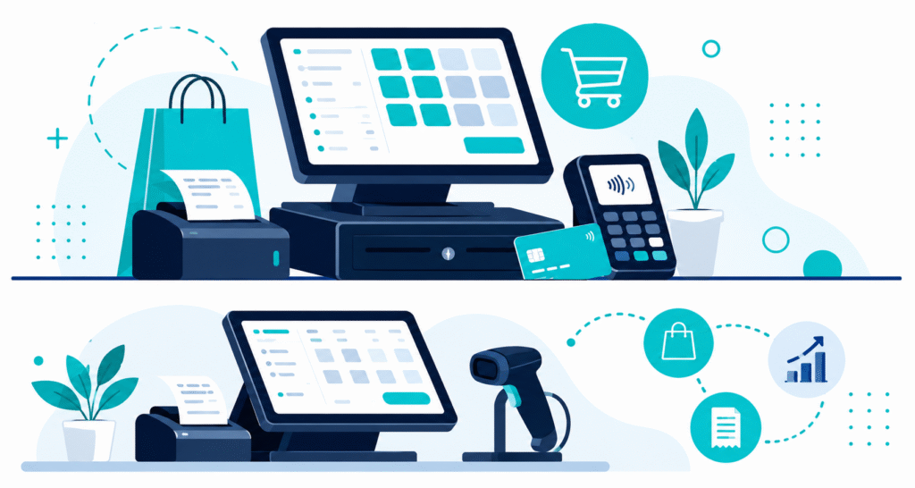 POS-Systeme mit Tablet, Scanner und Bondrucker