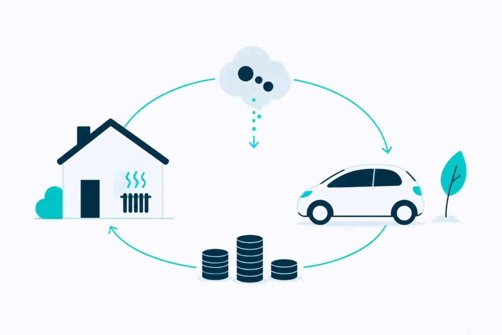 CO2-Steuer beeinflusst Heizkosten, Mobilität und klimafreundliche Entscheidungen