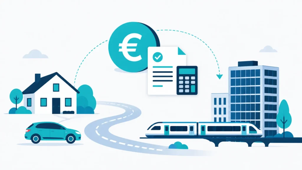 Pendlerpauschale 2026 für Arbeitsweg mit Auto und Bahn