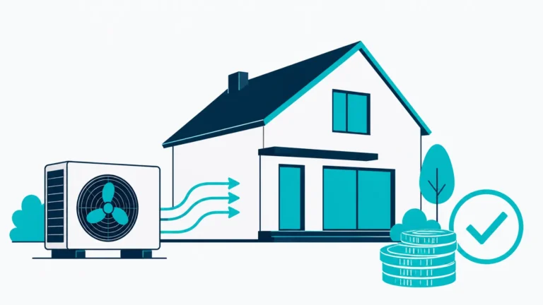 Wärmepumpen-Förderung 2026 für modernes Haus mit effizienter Wärmepumpe